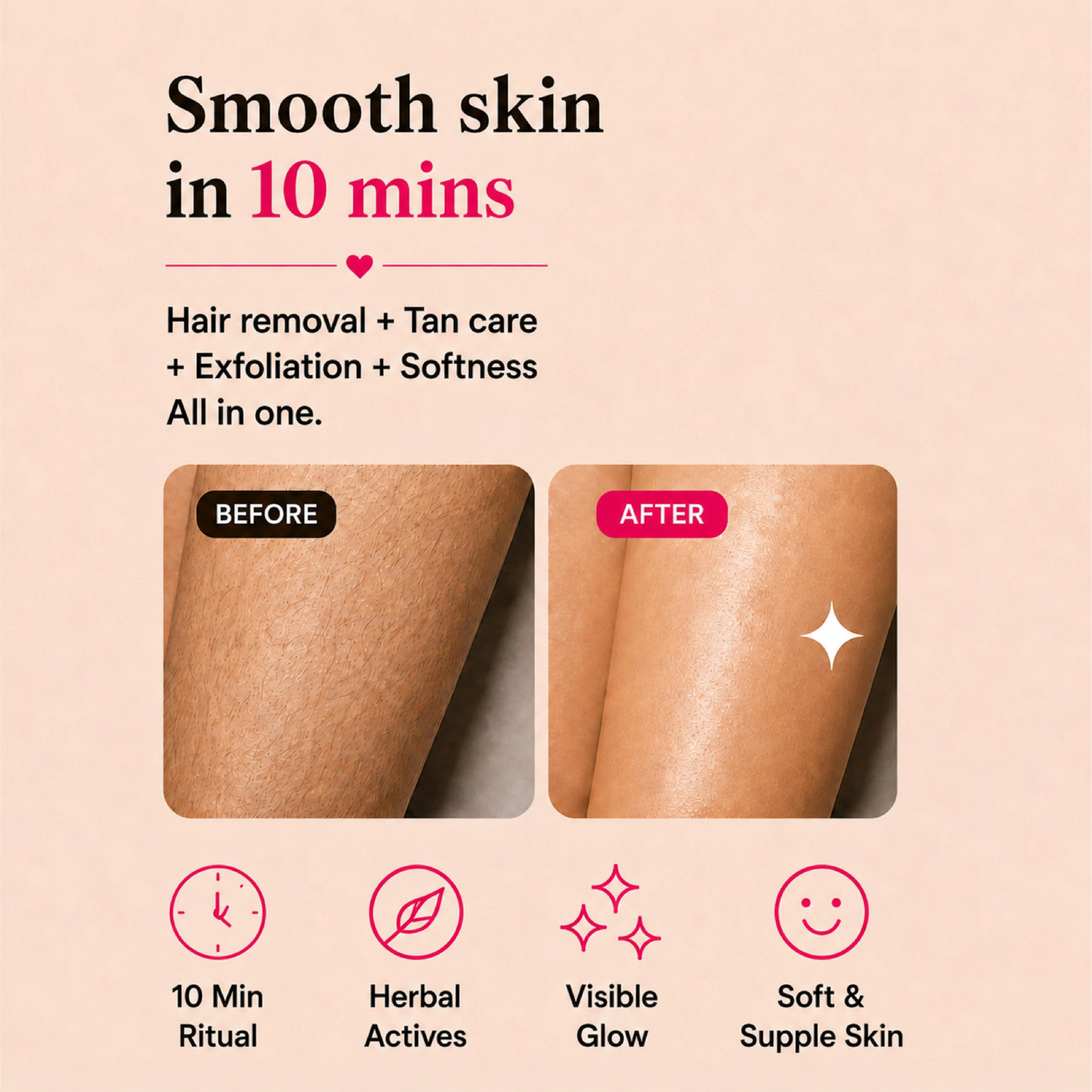 4-in-1 Chocolate Bikini Hair Removal Wax Powder Mask - Image 5