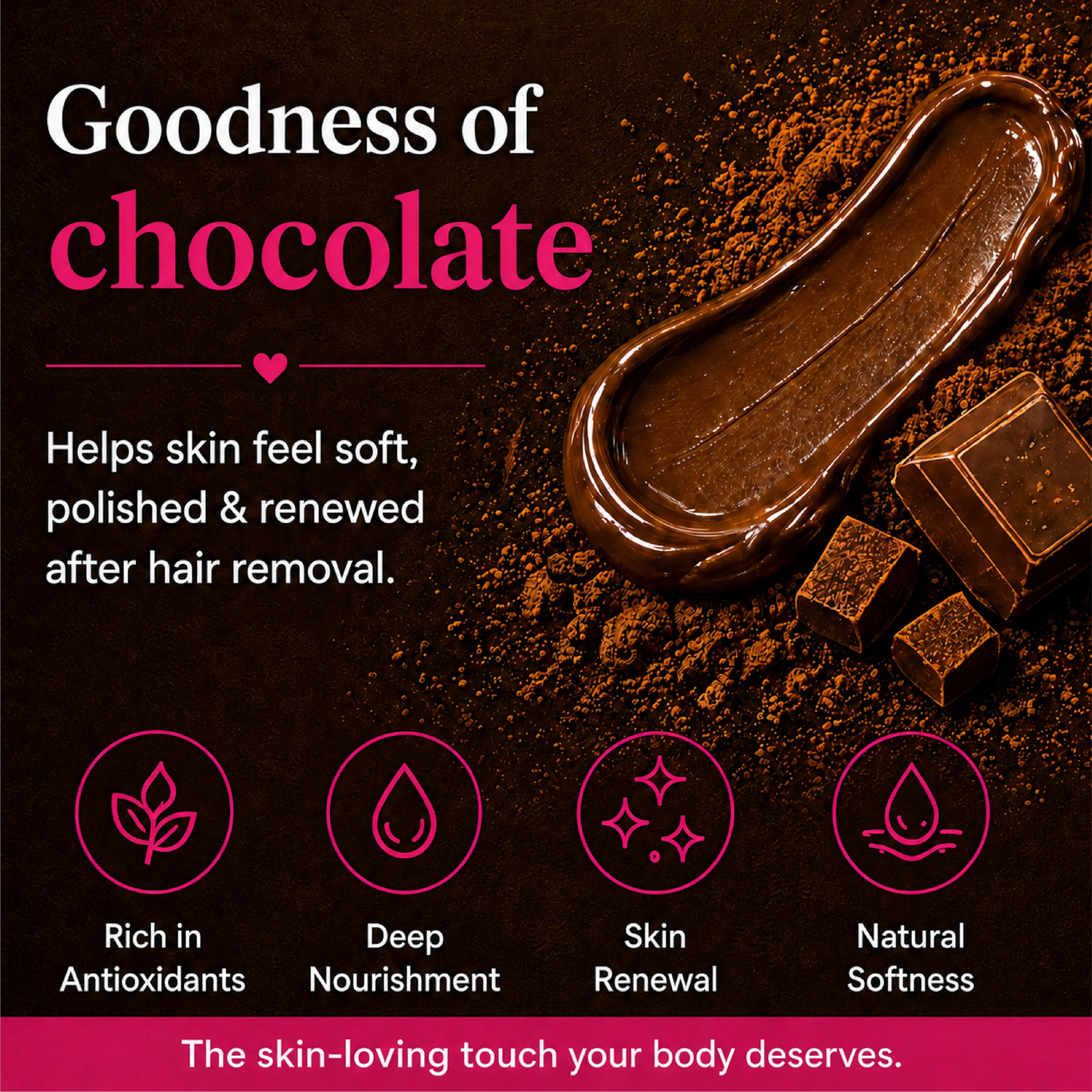 4-in-1 Chocolate Bikini Hair Removal Wax Powder Mask - Image 9
