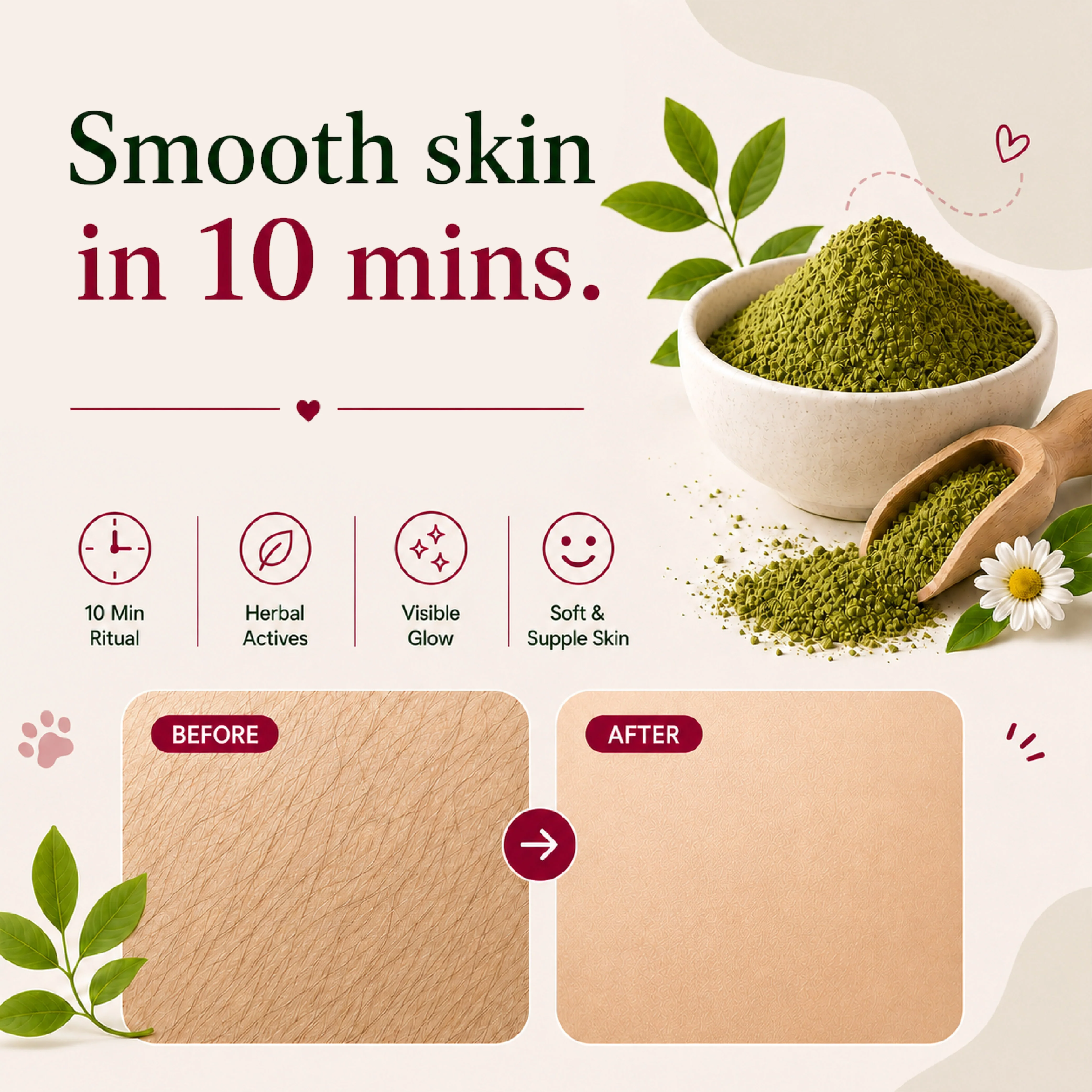 4-in-1 Herbal Bikini Hair Removal Wax Powder Mask - Image 6