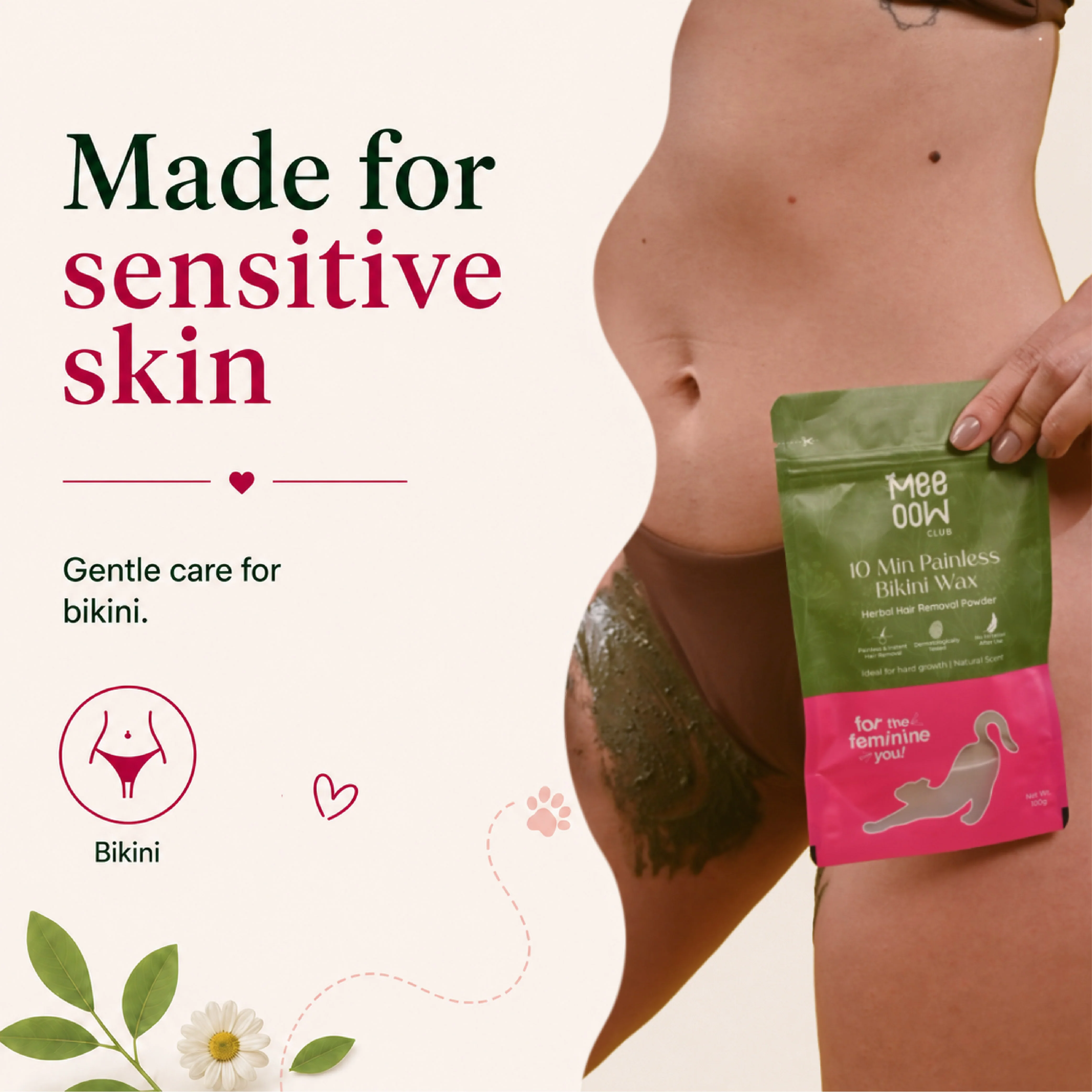 4-in-1 Herbal Bikini Hair Removal Wax Powder Mask - Image 8