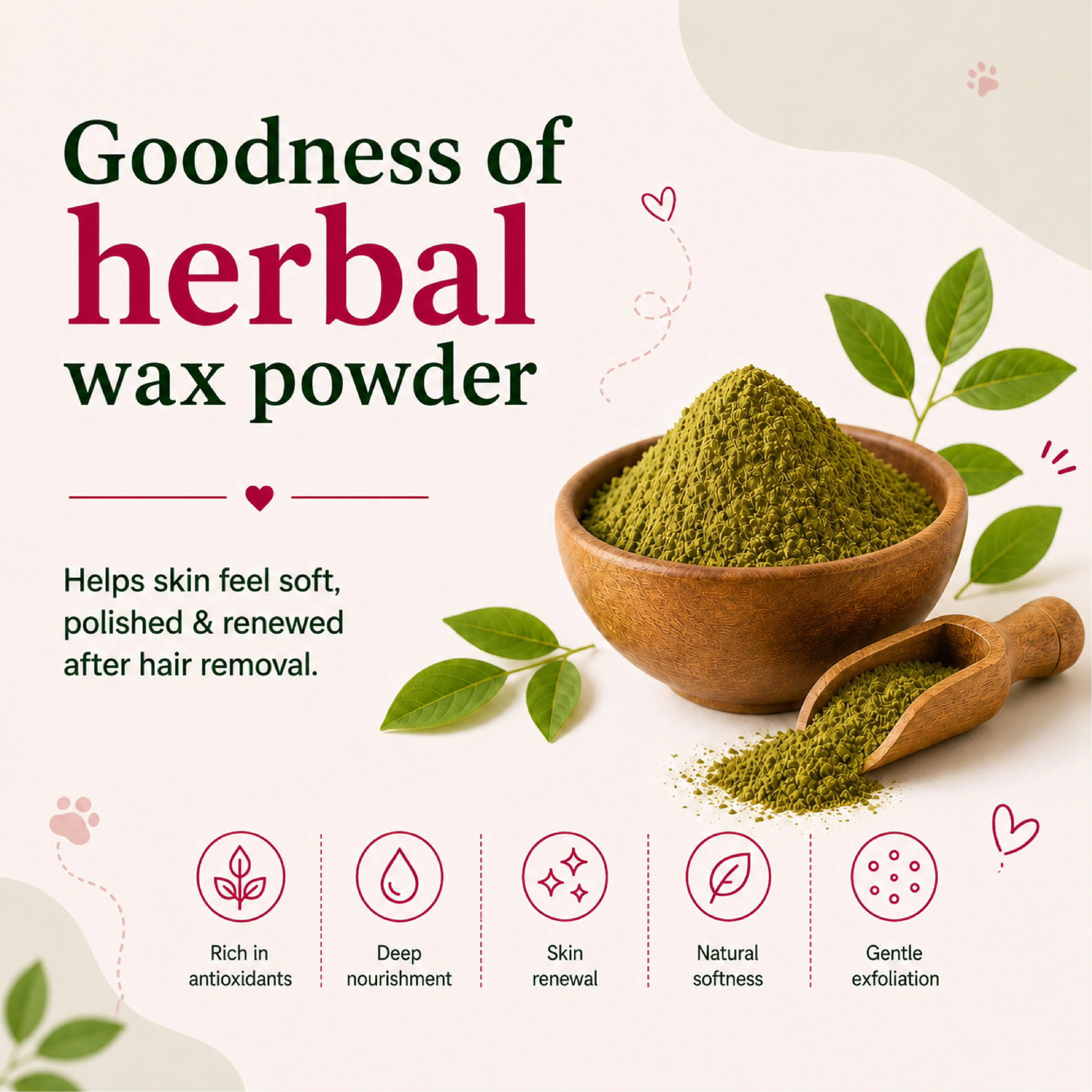 4-in-1 Herbal Bikini Hair Removal Wax Powder Mask - Image 9