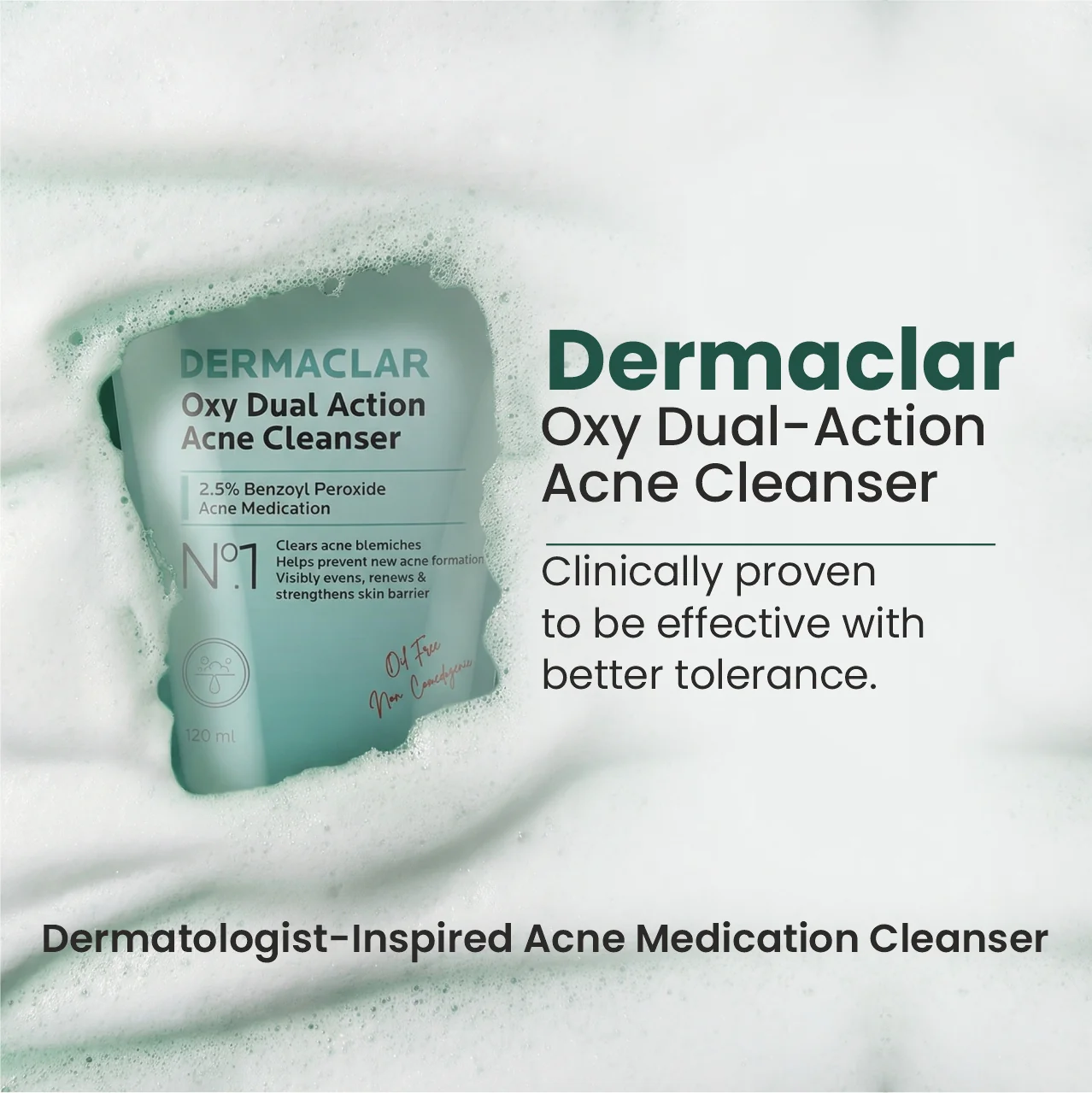 N0.1 Dermaclar Oxy Acne Cleanser - Image 3