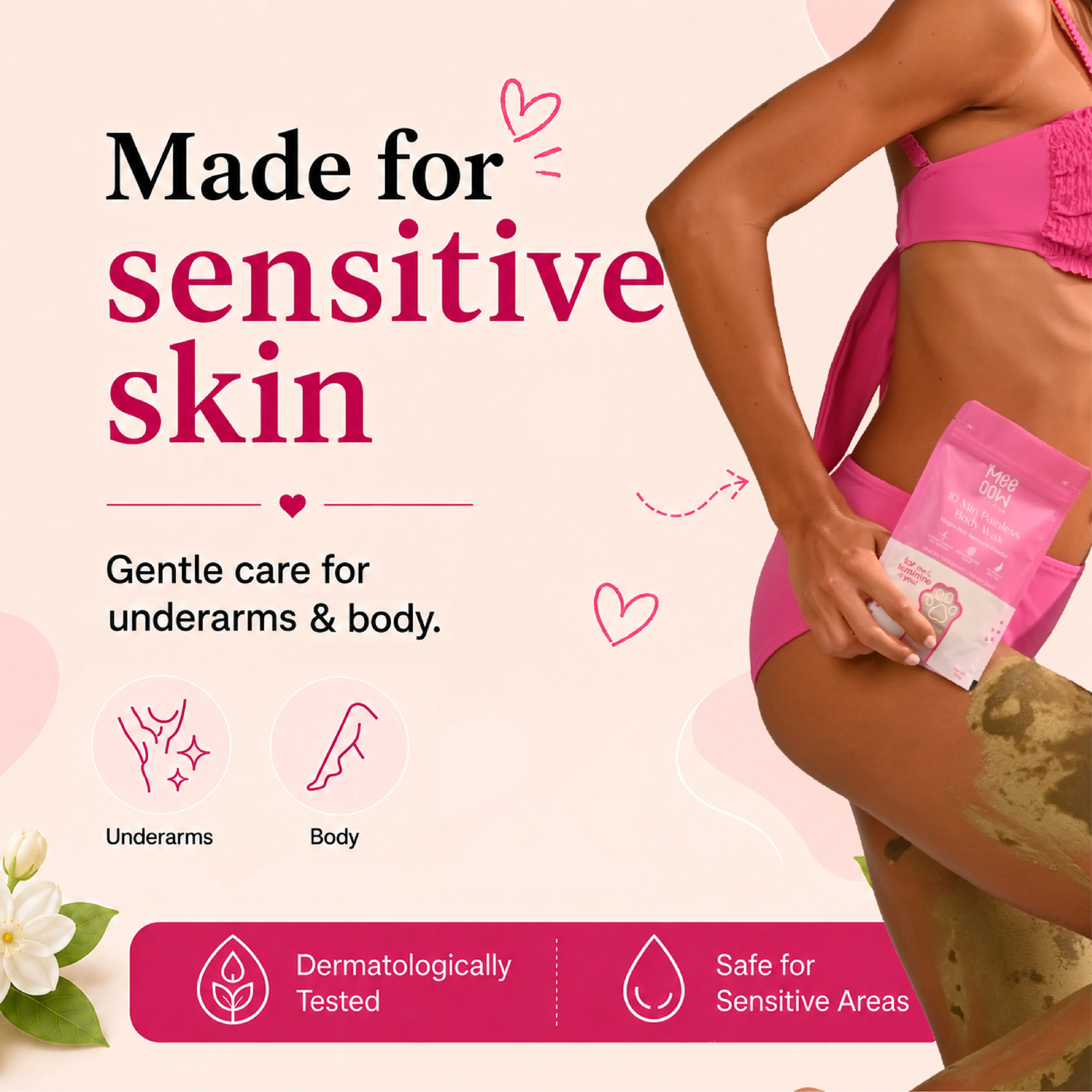 4-in-1 Mogra Body Hair Removal Wax Powder Mask - Image 8