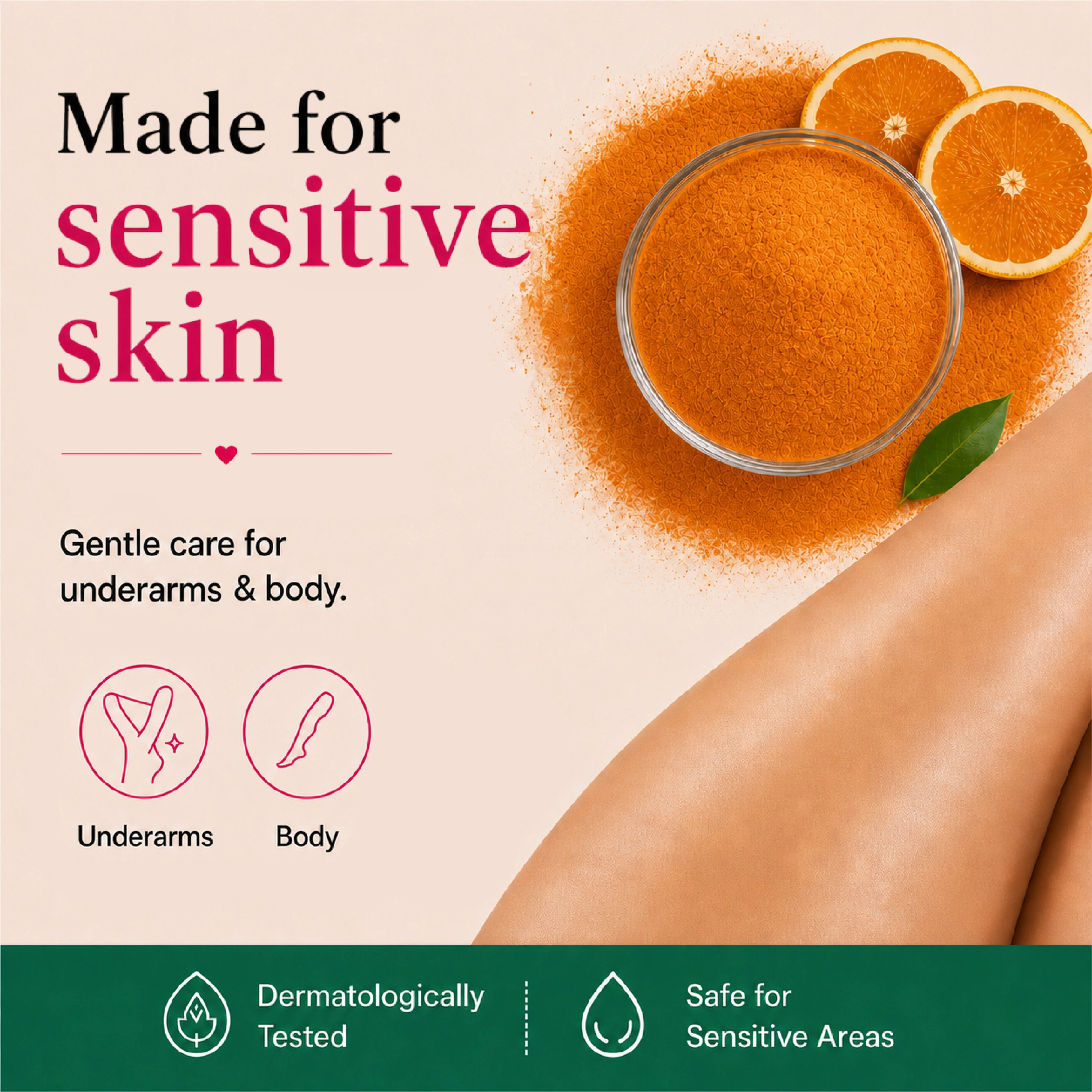 4-in-1 Orange Body Hair Removal Wax Powder Mask - Image 8