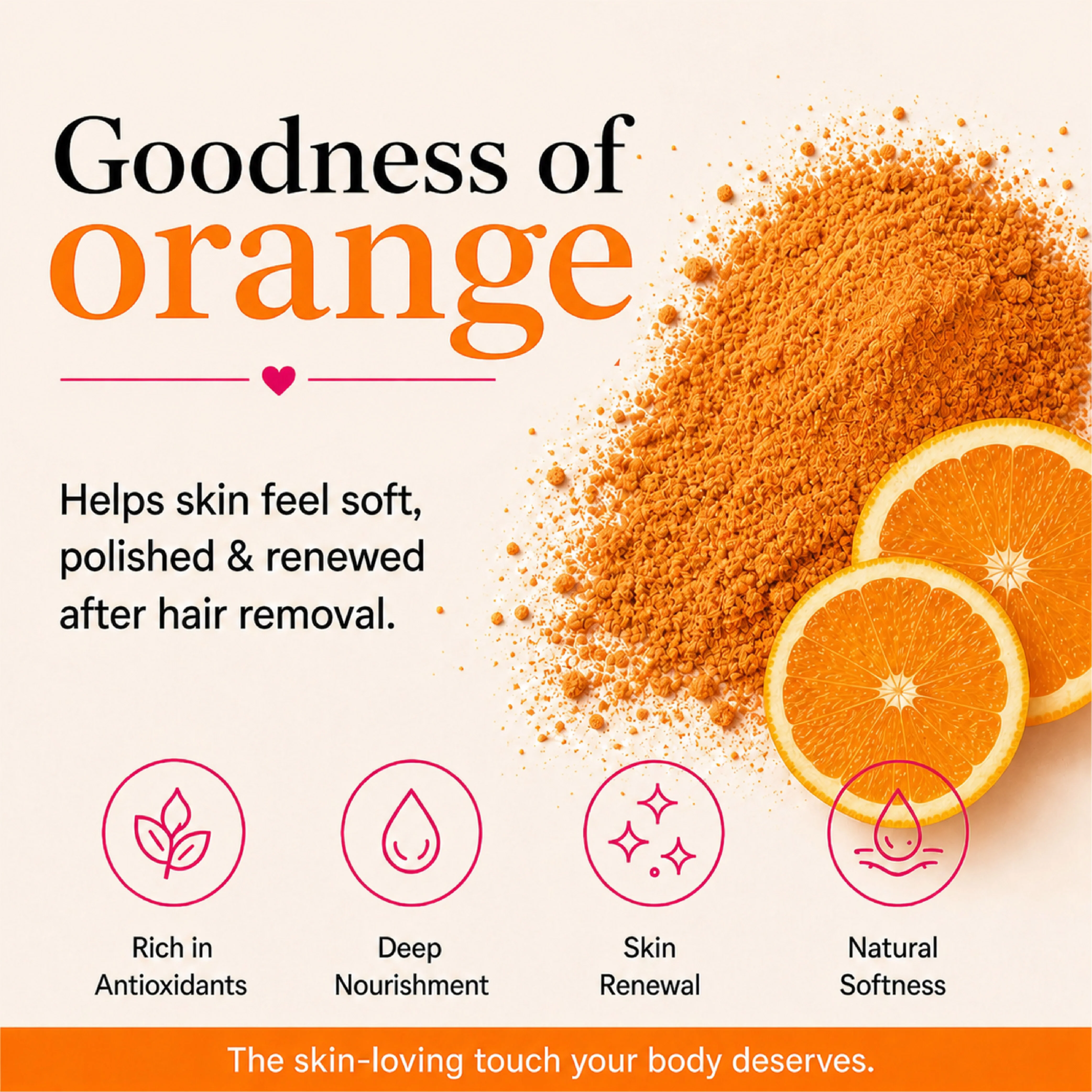 4-in-1 Orange Body Hair Removal Wax Powder Mask - Image 9