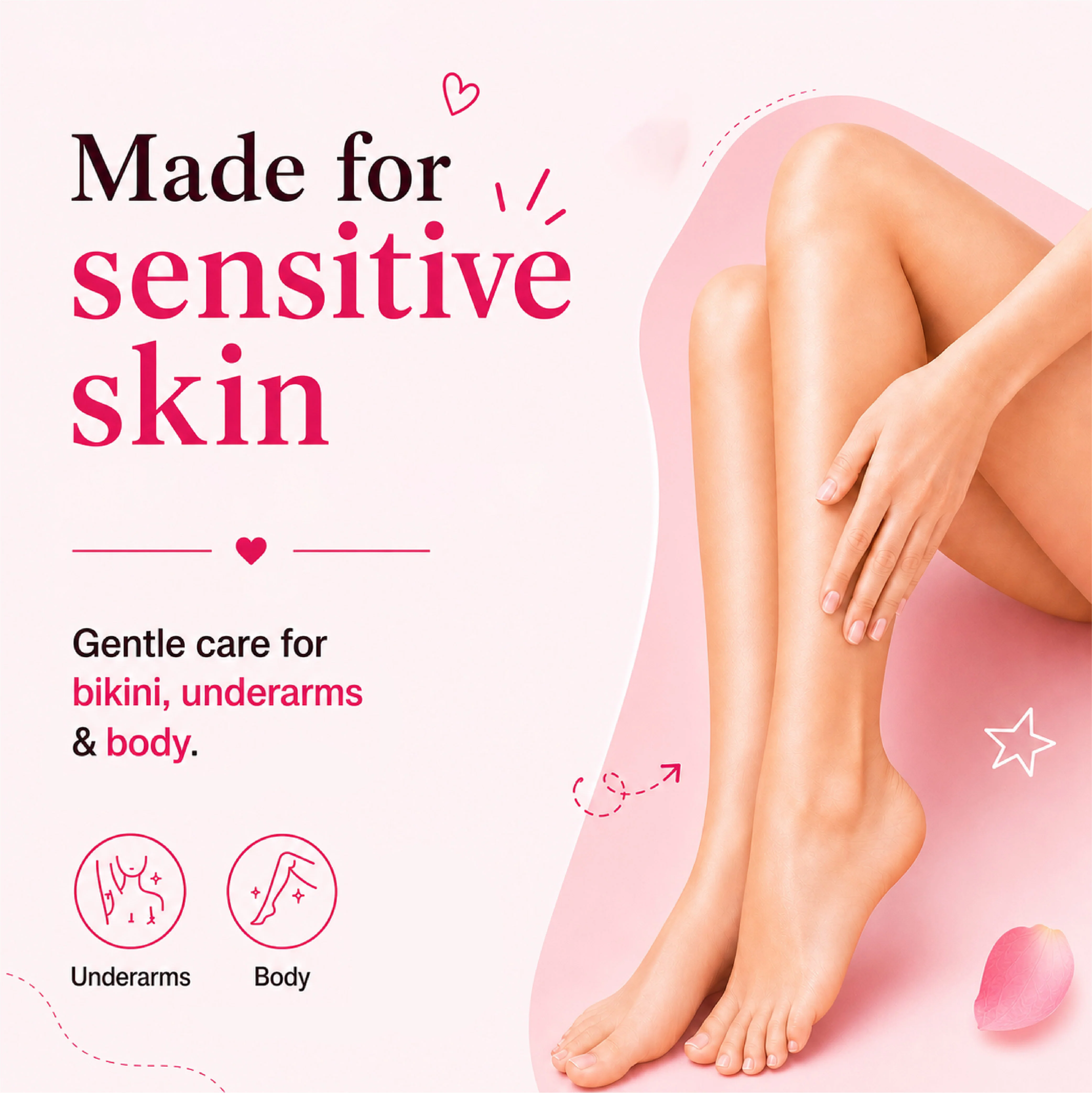 4-in-1 Rose Body Hair Removal Wax Powder Mask - Image 8