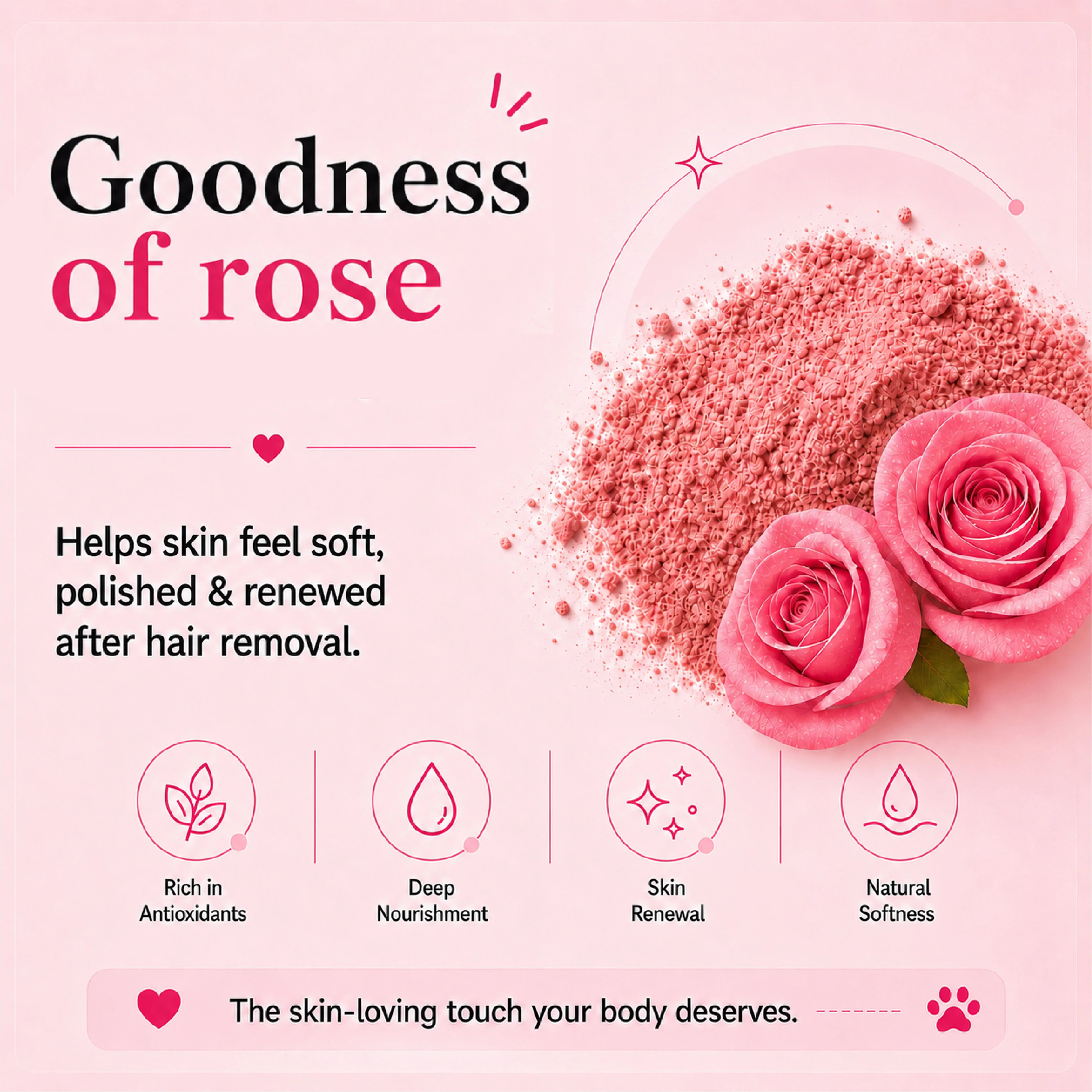 4-in-1 Rose Body Hair Removal Wax Powder Mask - Image 9